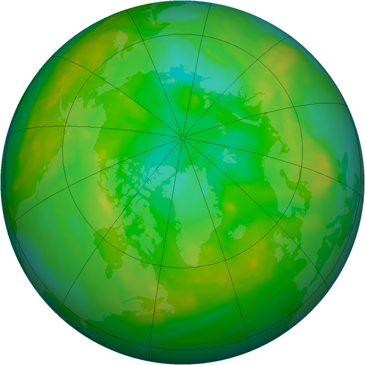 Arctic ozone map for 11 July 2015